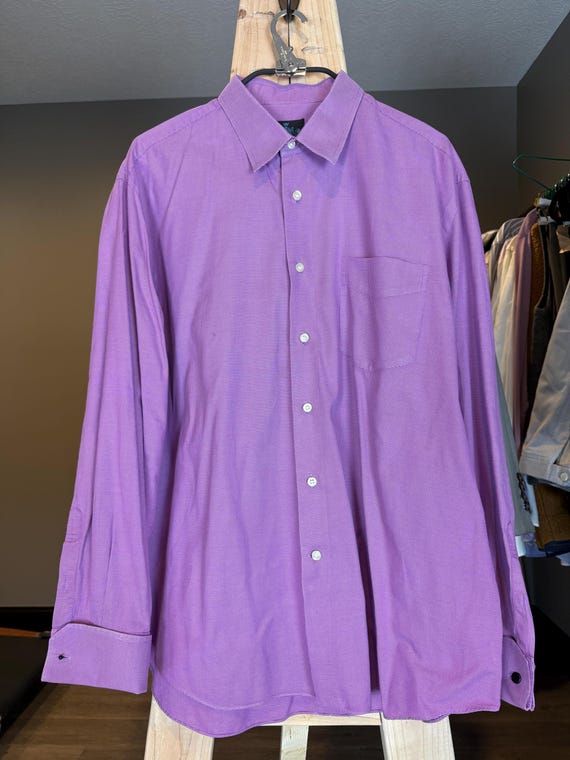 Astor & Black Custom Tailored Mauve Cotton Cuff B… - image 1