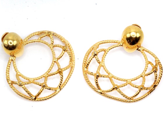 Monet Signed Designer 80's Statement Massive Text… - image 3