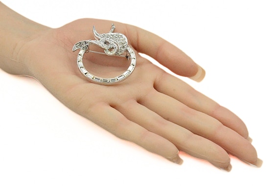 Exquisite Sparkly Pell Signed Designer Pave Rhine… - image 6