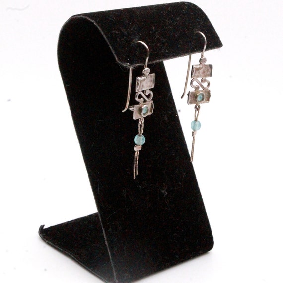 Vintage Sterling Silver Turquoise Southwest Long … - image 7