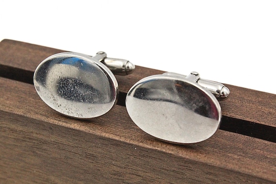 Anson Signed Classic Sterling Silver Basic Cuffli… - image 2