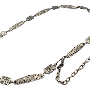 Chico’s Chain Link Belt Modern Mixed Metals Silver & Gold w Faceted Topaz Jewels Chico main image 3