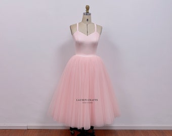 Custom Carrie Tutu Dress, Pearl Pink Tulle Dress, Tulle Dress Photoshoot