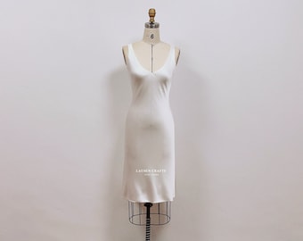 White Slip Dress, Satin Slip Dress, 1990s Dress, Carrie White Dress, Summer Dress