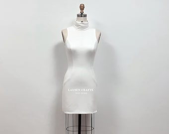 Catherine Basic Instinct Costume 1990s Short White Bodycon Dress