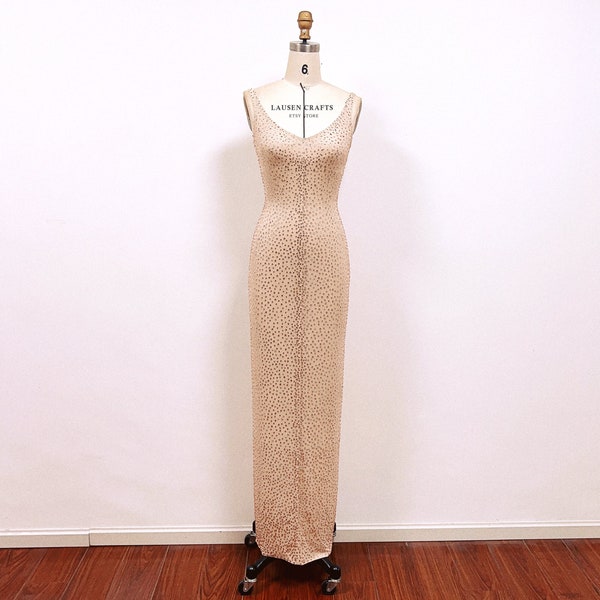 Alles Gute zum Geburtstag Kleid, Custom MM JFK Kleid, Kultiges Celebrity Dress, Nude Strass Kleid