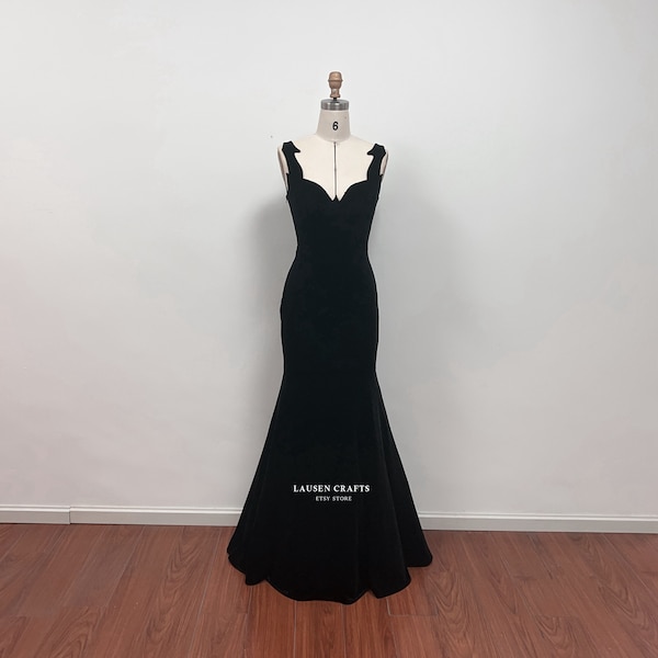 Disfraz de Rosemary Clooney para Navidad blanca, vestido de noche formal negro de los años 50