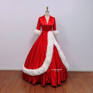 Christmas Red Dress | Christmas Red Gown | Custom Christmas Costume | White Christmas Betty Dress