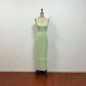 Mint Green Rachel Dress, Custom 90s Dress, Mint Green Cocktail Party Dress