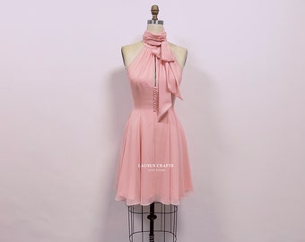 Anastasia Pink Dress, Pink Cocktail Party Dancing Dress