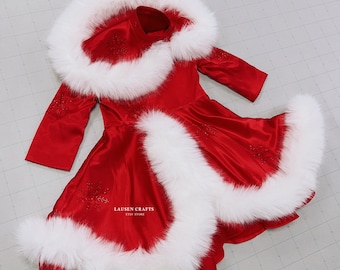 Judy White Christmas Red Dress For Girls Costume