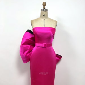 Pink Dress with Bow, Pink Dress Costume, 1950s Costume zdjęcie 3