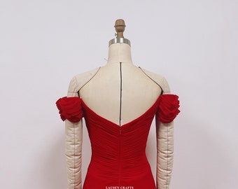 Red pretty 2024 woman dress