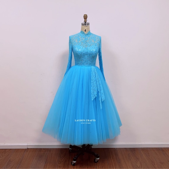 Blue dress for christmas best sale