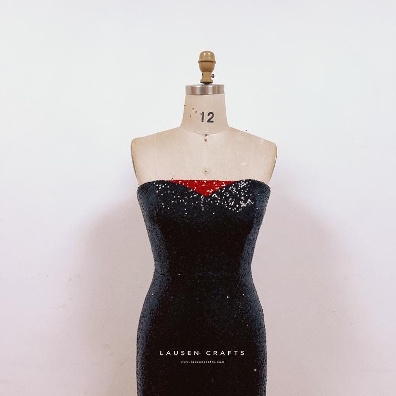 Betty Haynes Black Sequin Dress White Christmas 1950s Costume