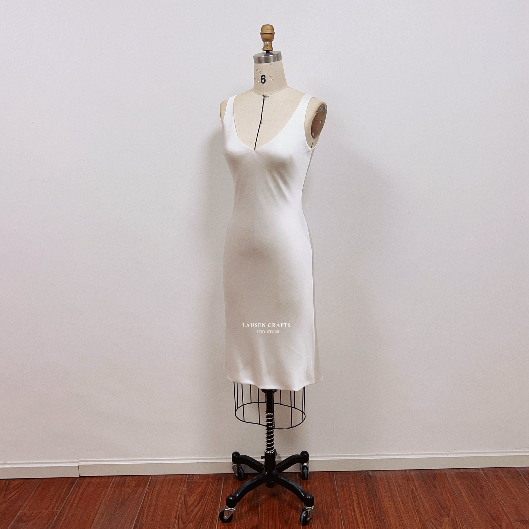 White Slip Dress Satin Slip Dress 1990s Dress Carrie White