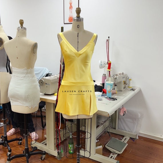 Sabrina Yellow Mini Satin Birthday Party Dress How to Lose a Guy - Etsy Sabrina Yellow Mini Satin Birthday Party Dress How to Lose a Guy - Etsy