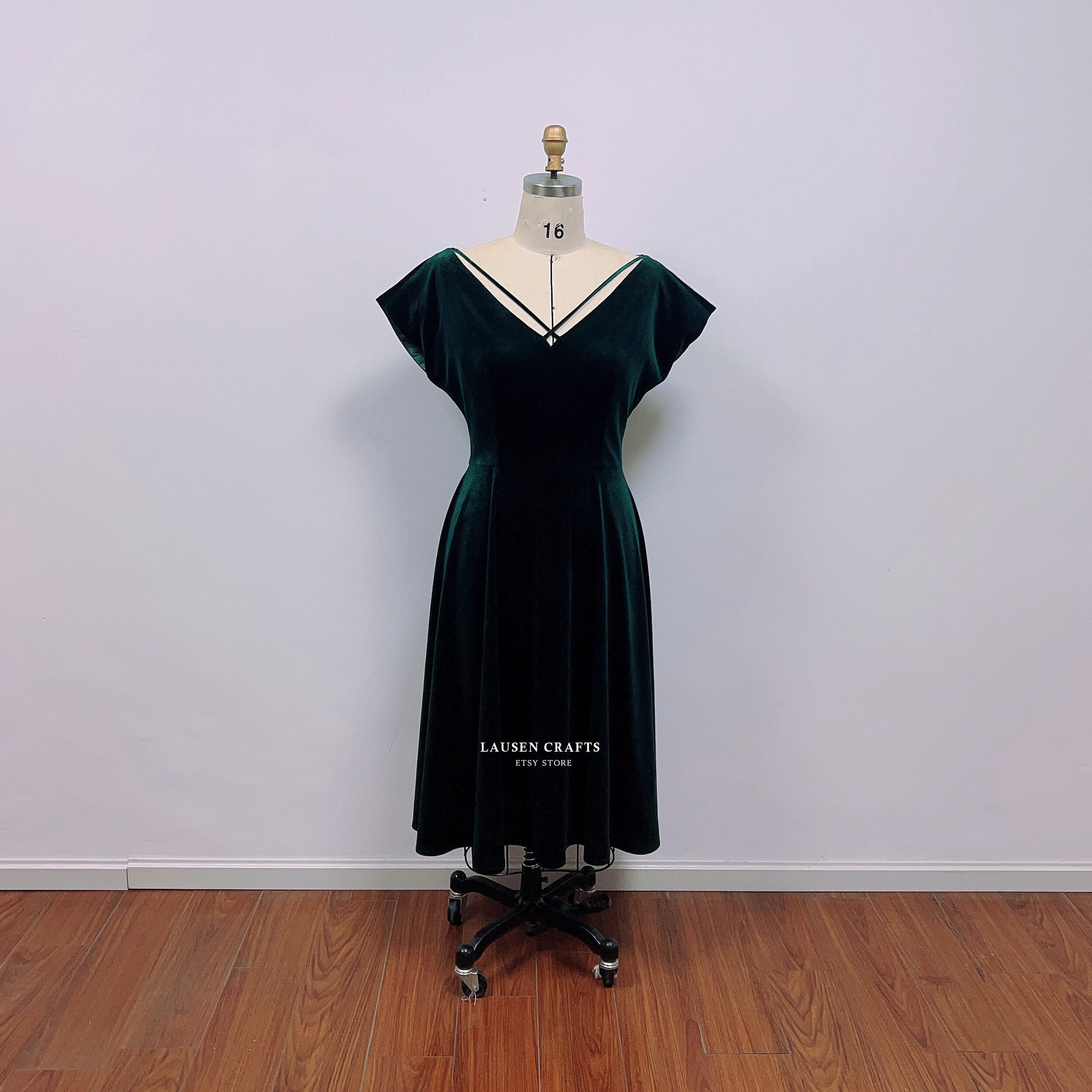 Green dress in clearance store