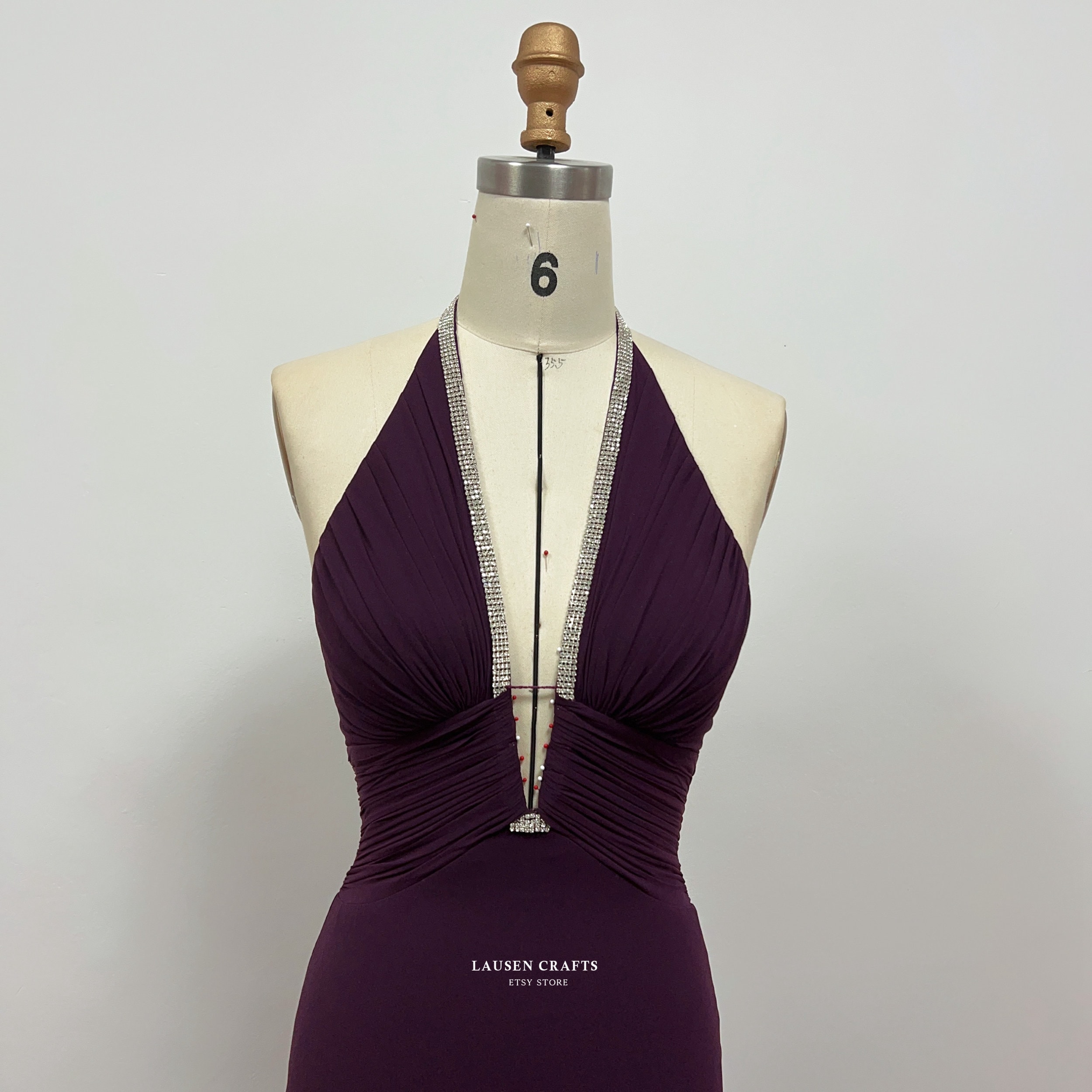 purple dress casino royale Vesper Purple Dress, Halter V-neck Formal Evening Gown, Purple Mermaid Dress
