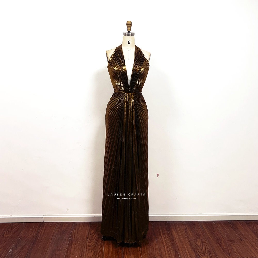 marilyn monroe gold dress replica Exclusive Marilyn Monroe Iconic Gold Dress Women's Adult Costume Rent / Medium-Large main image 0
