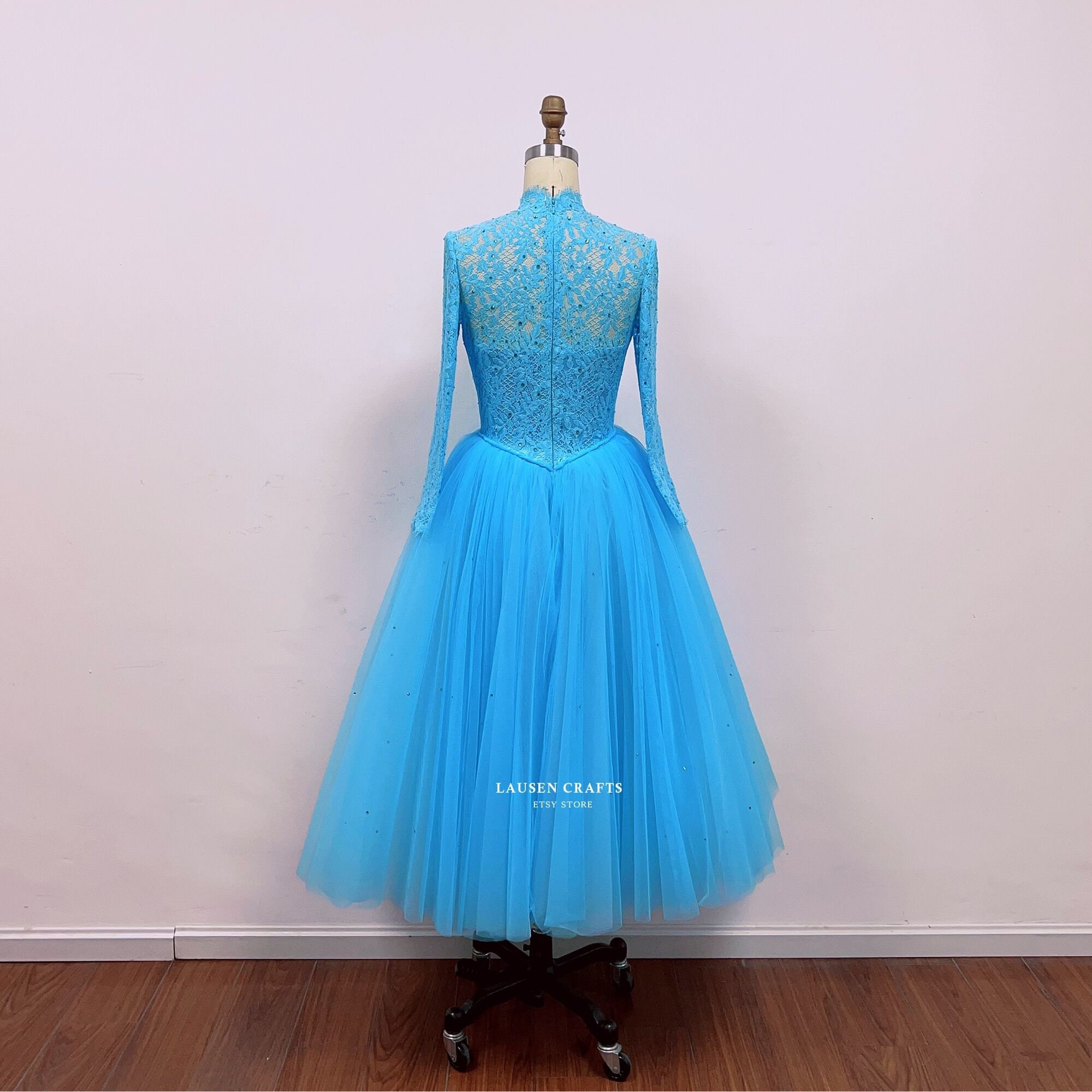 sister party blue dress Bridesmaid dress Wedding party dresses sister group blue Fairy dress Student mid-length graduation choir costume