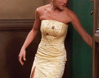 Rachel Green Yellow Embroidered Dress - Etsy