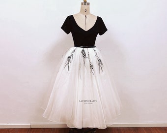 blue dress for baby girl Grace Kelly Vintage 1950s Style Skirt Black Shantung Vintage Dress