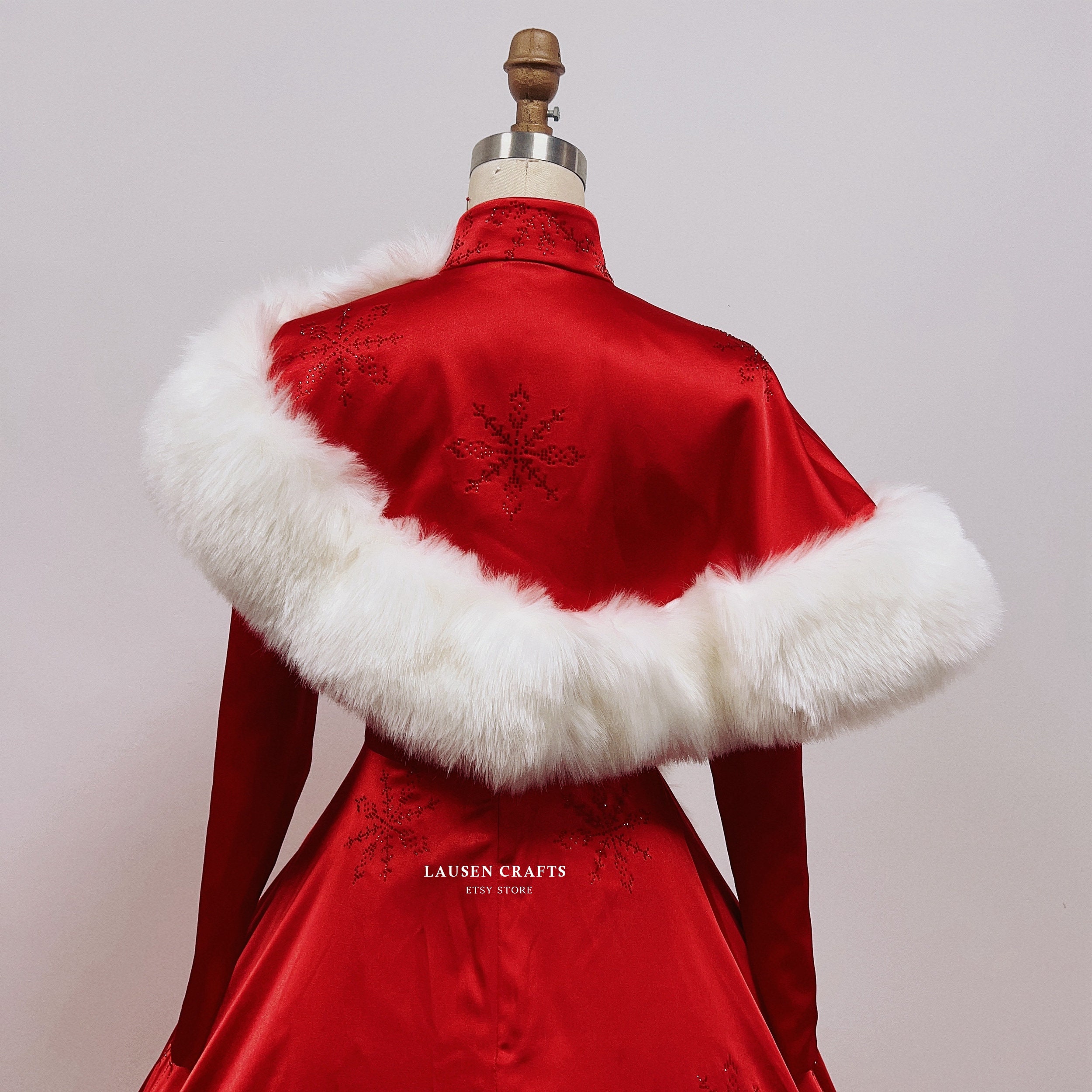 white christmas dresses Red 1950s Solid Plush Christmas Dress main image 0
