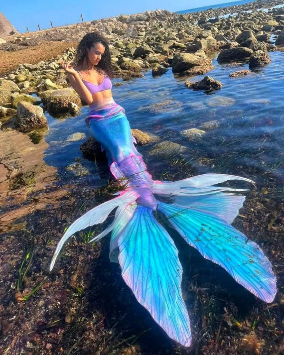fitted lace wedding dress Mermaid Tail Costume Sequins Mermaid Skirt Ariel Costume – CoserZ
