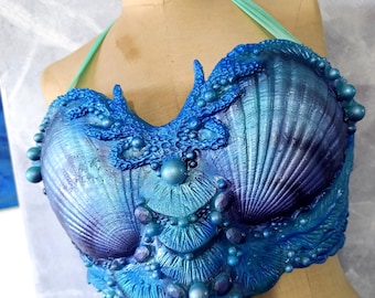 silicone mermaid top, mermaid top, mermaid bra, shell top, fantasy bra, shell bra, mermaid party costume, mermaid shells, mermaid shell top,