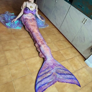Full silicon Mermaid tail, The little mermaid tail, Mermaid tail, Ariel mermaid, mermaid costume, swimmable mermaid tail, Fantasy creature,