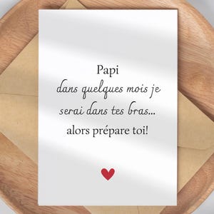 Pregnancy announcement card for Grandpa - Printable card - Original baby announcement for Grandpa - Pregnancy announcement idea