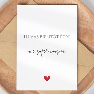 Super cousin pregnancy announcement card - Printable card - Original baby announcement - pregnancy announcement idea