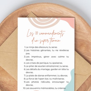 Poster for witness - Card 10 commandments of the Super witness by Les Petits PDF