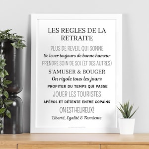 Affiche cadeau départ à la retraite - poster retraiter personnalisé par Les Petits PDF