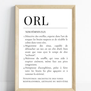 ENT definition poster - Minimalist poster for otolaryngologist - Waiting room poster by Les Petits PDF