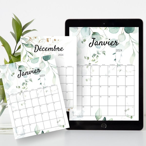 2024-2025 Calendar - 2024 Planner to print - Printable perpetual calendar - Monthly planner by Les Petits PDF