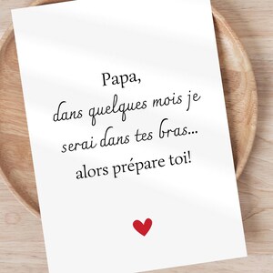 Dad pregnancy announcement card - Printable card - Original family baby announcement - pregnancy announcement idea