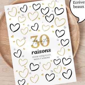 "30 Reasons Why We Love You" Birthday Poster, 30th Birthday Gift, Birthday Message Card, 30th Birthday Party Decoration