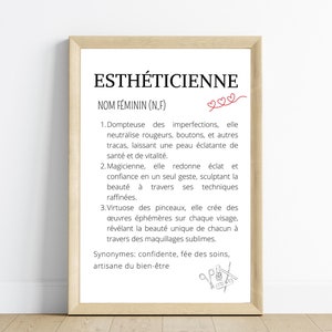 Beautician definition poster - Minimalist poster for beauty center - Waiting room poster - Wall decoration