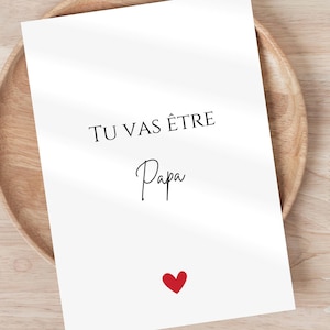 Dad pregnancy announcement card - Printable card - Original family baby announcement - pregnancy announcement idea