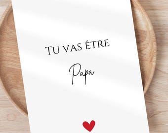 Dad pregnancy announcement card - Printable card - Original family baby announcement - pregnancy announcement idea