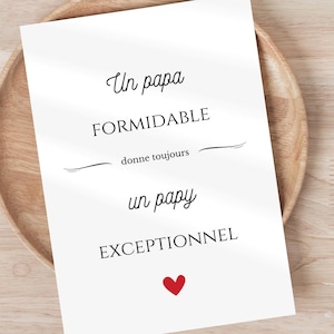 Pregnancy announcement card for Grandpa - Printable family card - Original baby announcement for Grandpa - Pregnancy announcement idea for Grandparents
