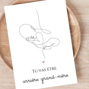 Grandma Great Grandmother Pregnancy Announcement Card - Printable Card - Original Family Baby Announcement - Pregnancy Announcement Idea
