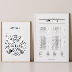 2 Posters for osteopath waiting room - Doctor&#39;s poster - Minimalist medical office poster by Les Petits PDF