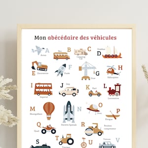 Affiche enfant véhicules personnalisé engins de chantier & route poster  bébé voitures par Le Temps des Paillettes -  Österreich