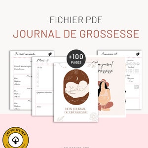 Diario de embarazo rosa para imprimir - Organización del embarazo de Les Petits PDF