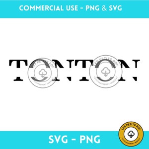 Tonton SVG, Tonton split name frame svg, cricut silhouette svg par les petits PDF