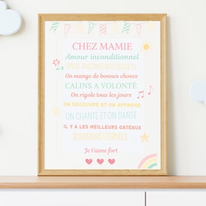 Poster at grandma&#39;s - grandmother&#39;s day gift - Poster to print by Les Petits PDF