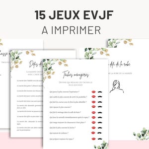 Pack of 15 hen party games - French hen party games - downloadable hen party games - French party games - Witness entertainment for wedding hen party